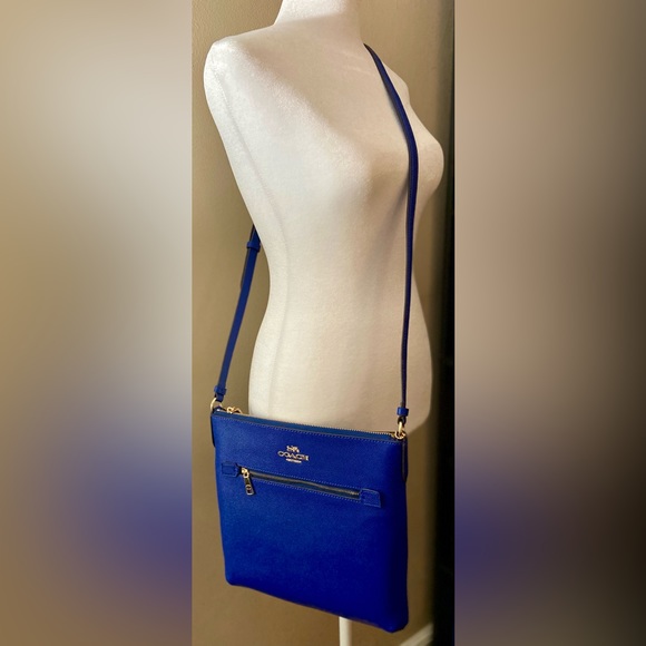 Coach Handbags - Coach Rowan File Crossbody Bag Leather- Sport Blue